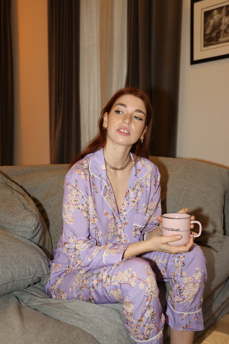 Ensemble de pyjama Adèle impression fleurs
