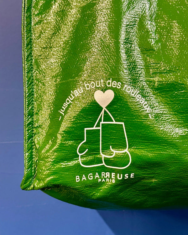 cabas vinyle vert logo