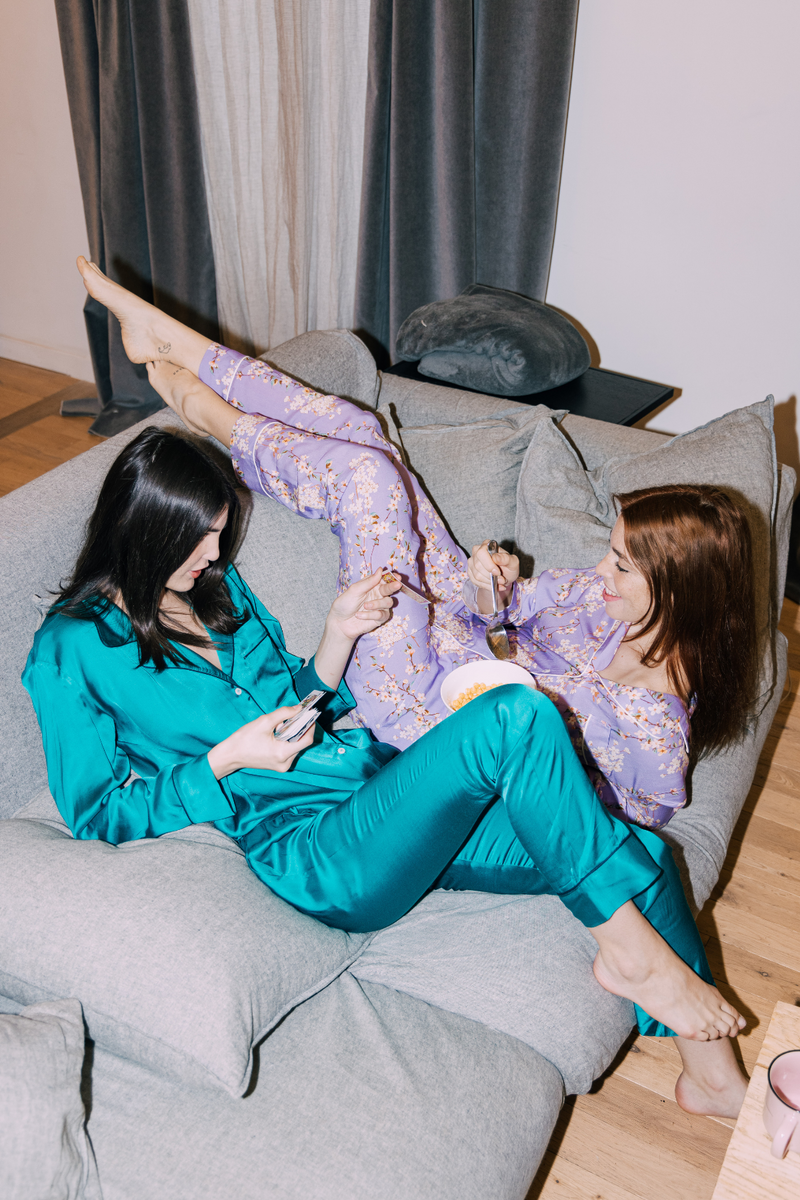 Ensemble de pyjama Adèle vert émeraude